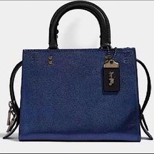 Coach Rogue 25 Metallic Blue Satchel
